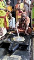 H.H. Shrimat Sadyojat Shankarashram  Swamiji's  visit to  Shri Mahabaleshwar Temple - Gokarna (21st June 2023)